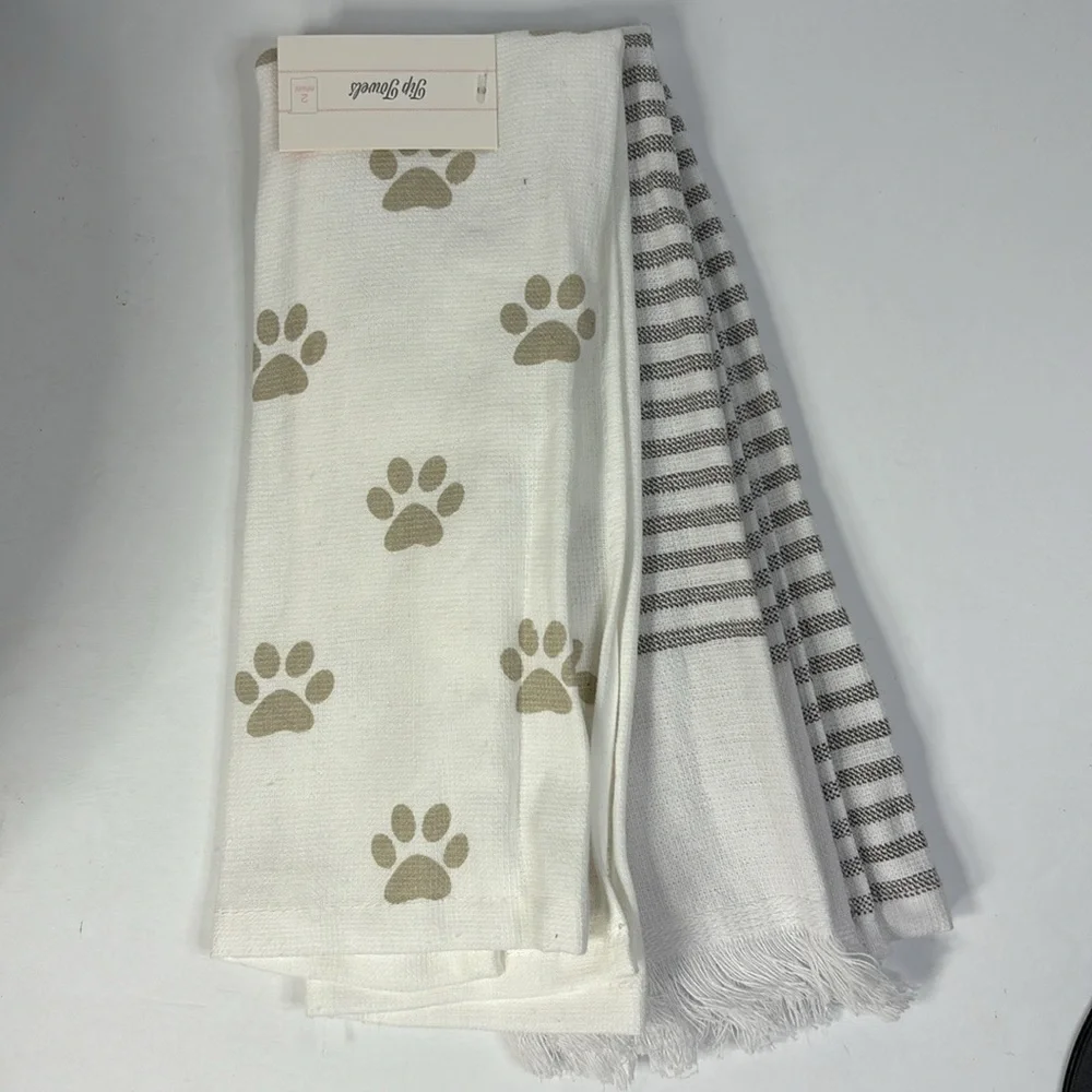Dog gift basket with Hershey squeak toys, hand towels, and doggy waste bags